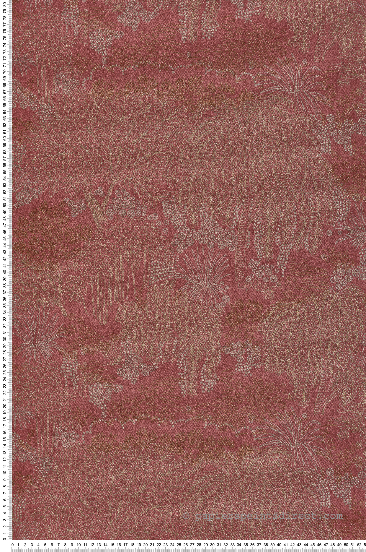 Papier peint Jardin Minimaliste bordeaux mordoré - Allure de Lutèce | Réf. LTC-AL26263