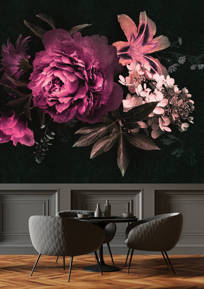Papier peint panoramique Fleurs Drama Queen 3 AMB - Référence DD114172 - Intissé 200g/m2 - Standard 400 x 270