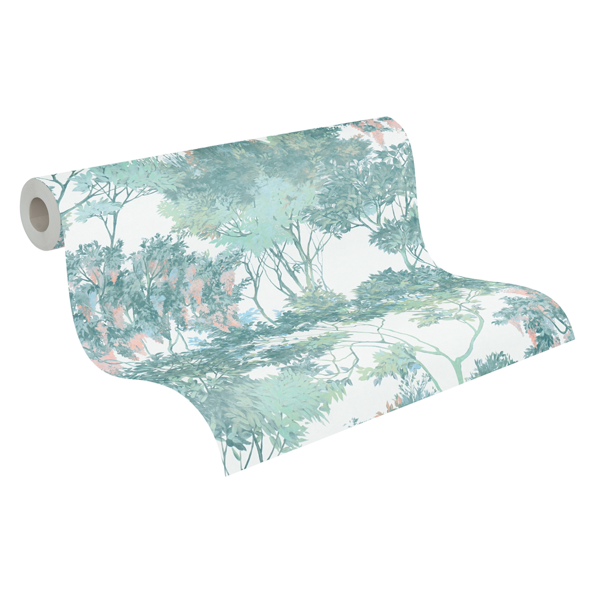 Papier peint Forêt Peinte vert bleu - Arcade d'Architects Paper AMB4 | Réf. 39173-3