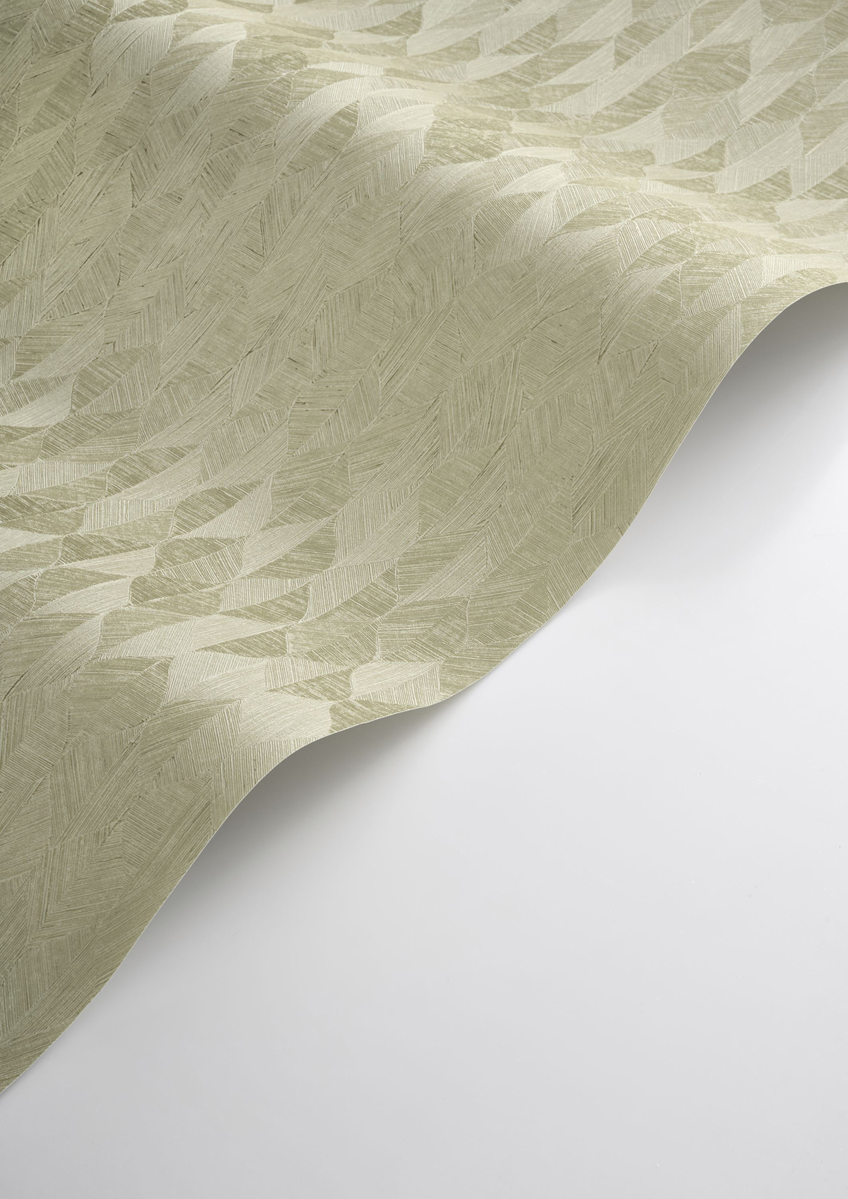 Papier peint Feuille Art Déco Tarrazu vert amande - Vegetals de Casadéco AMBV| Réf. VEGE201277227