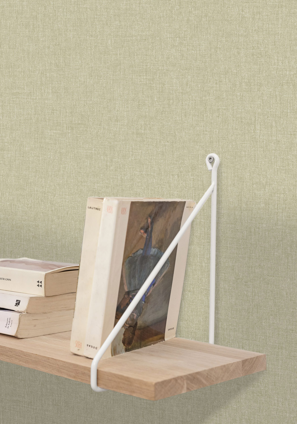 Papier peint Uni Toile vert clair chiné - Reliefs de AMB | Réf. RLF68527000