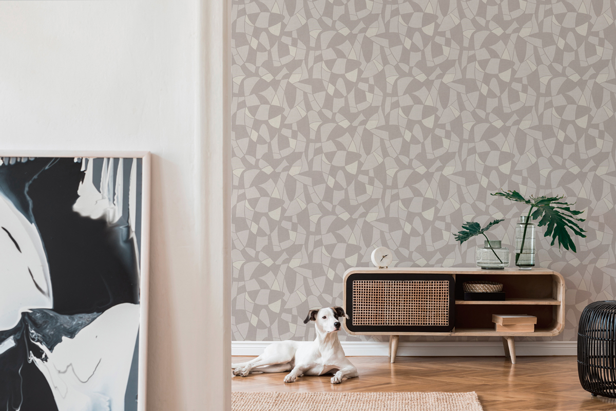 Papier peint Graphique Art Glas gris - Antigua d'A.S. Création | Réf. SP15940