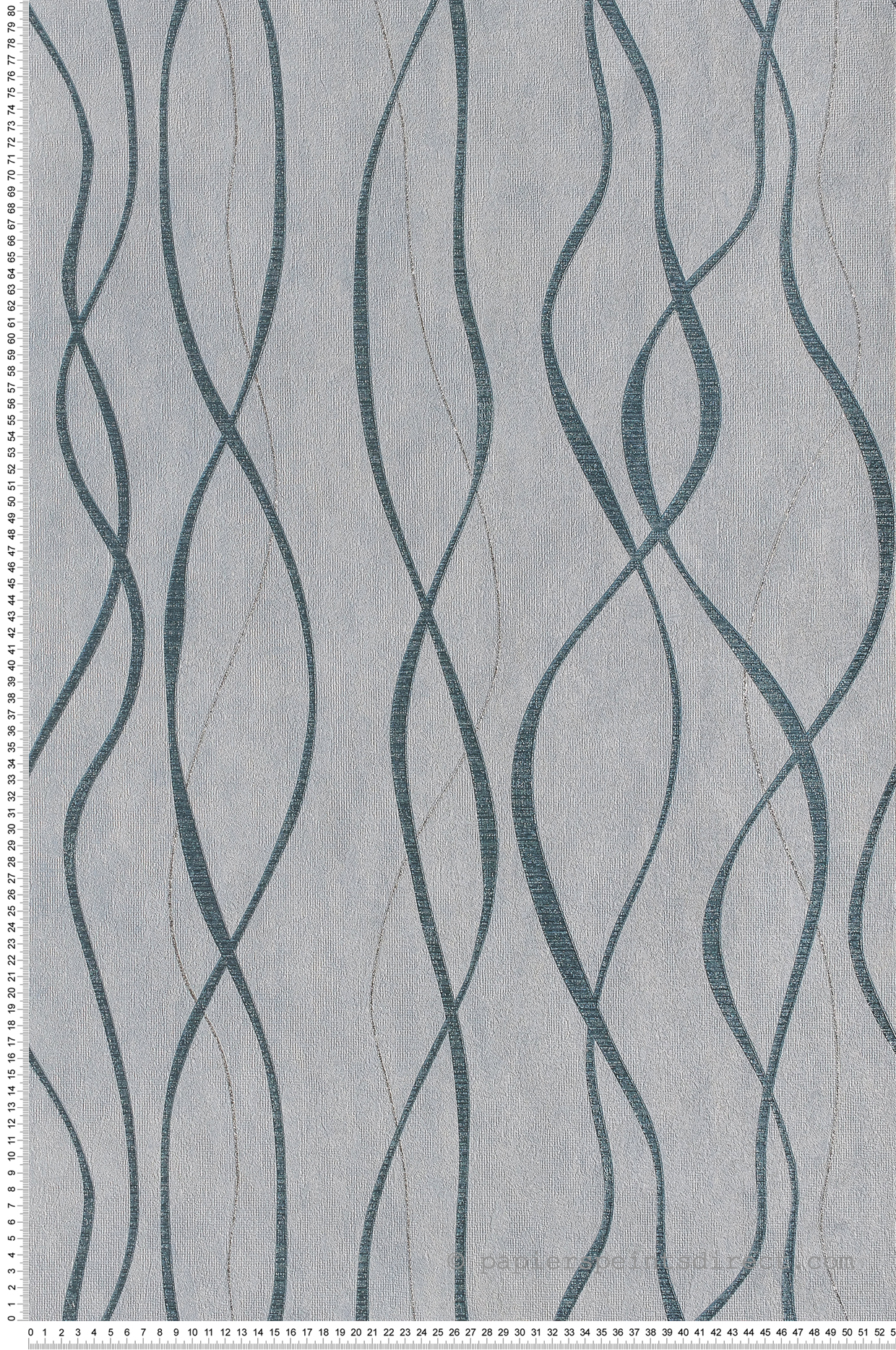 Papier peint spirales métallisées bleu - Special FX de Lutèce | Réf. LTC-G67735