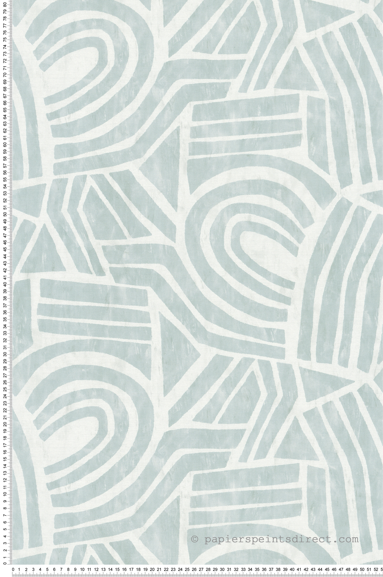 Papier peint Formes Géométriques vert d'eau - Poésie de Lutèce | Réf. LTC-51253601