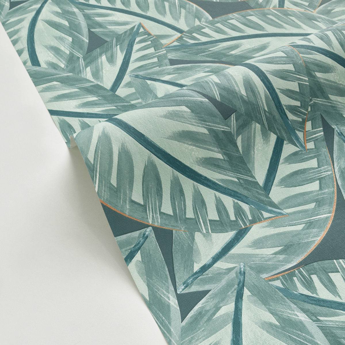 Papier peint Jungle Caracas vert émeraude cuivré - Green & Co de Casélio | Réf. GCO103907703