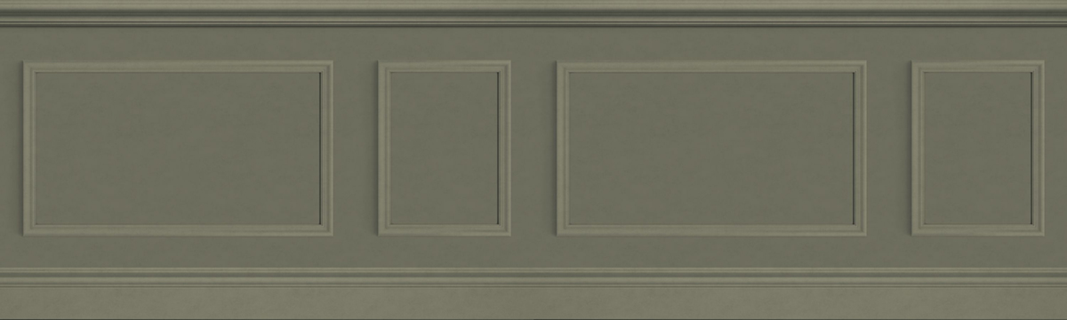 Papier peint Soubassement Moulure Petit Salon vert - Galons et Frises de Casadéco AMB4| Réf. GAFR200457758