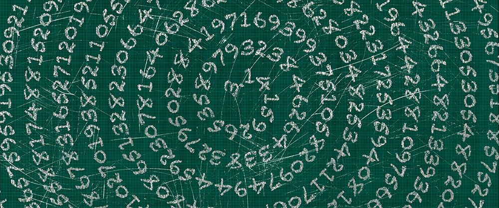 Papier peint panoramique Chiffres - Référence APD-471-530-600x250 - Intissé 200g/m2 - Standard 600 x 250