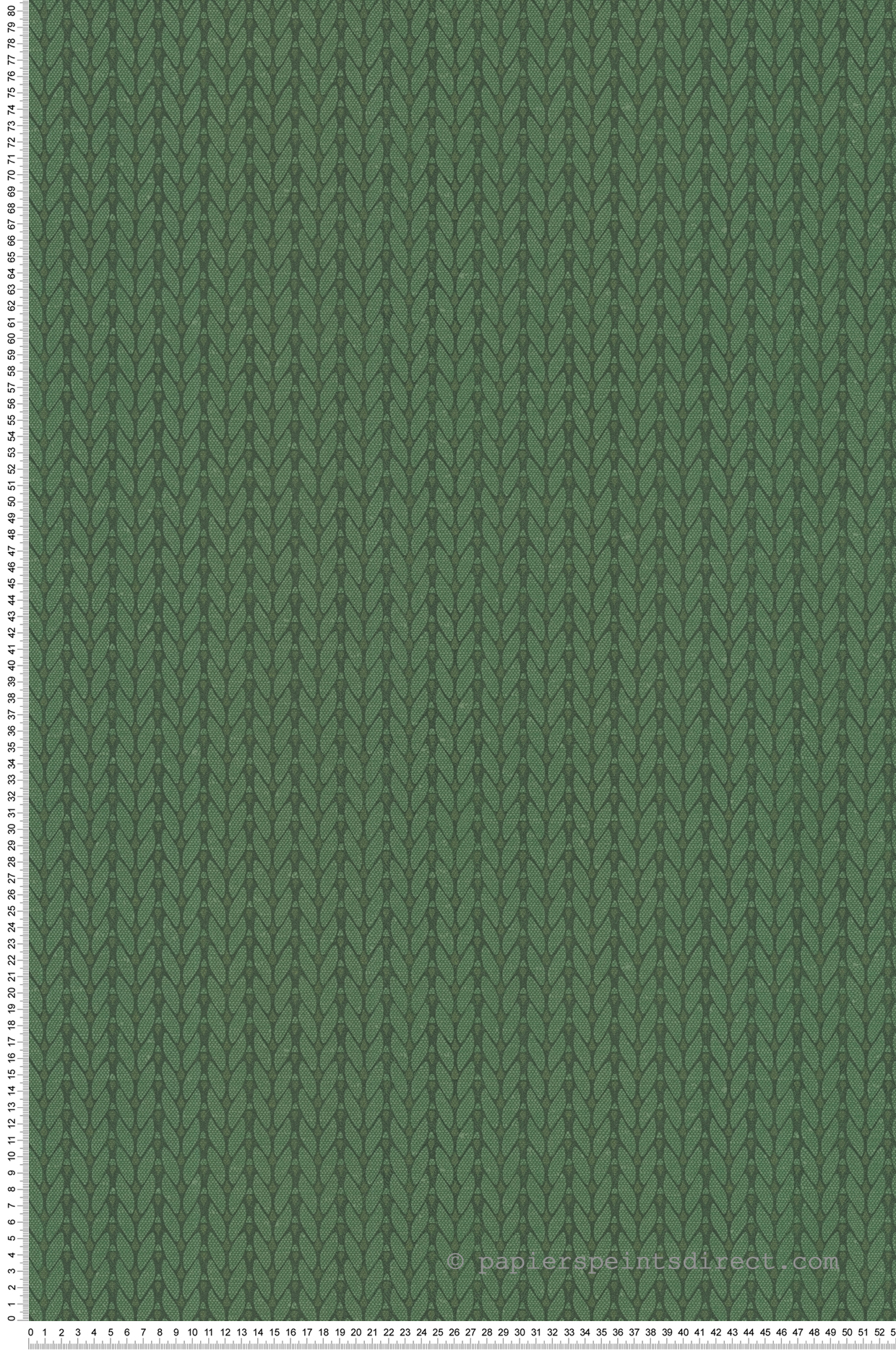 Papier peint Tricot Maille vert anglais - Bensimon 3 de Lutèce | Réf. LTC-51241704