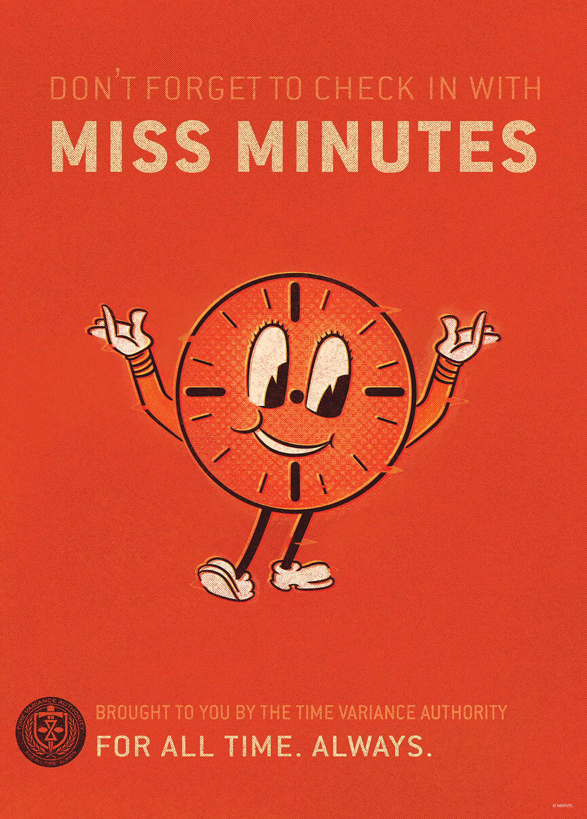 Affiche enfant Miss Minutes Loki Marvel - Affiche décorative Komar Into Wonderland