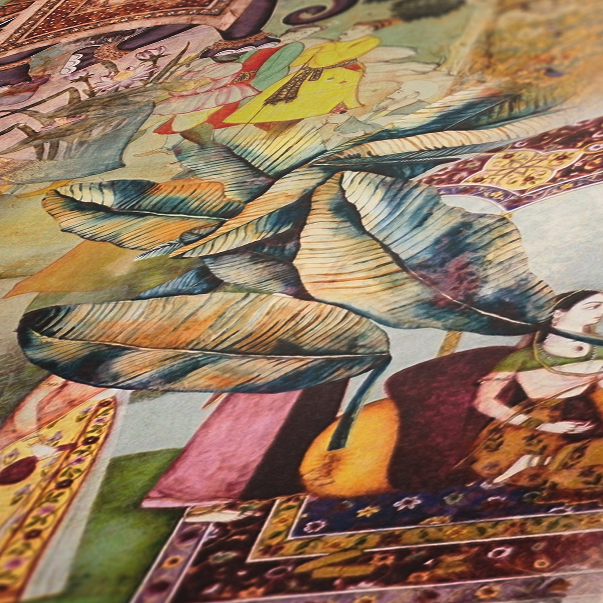 Papier peint Nature et Animaux Hindou jaune et vert - Dream Flowery de Architects Paper | AMB Réf. 38173-4