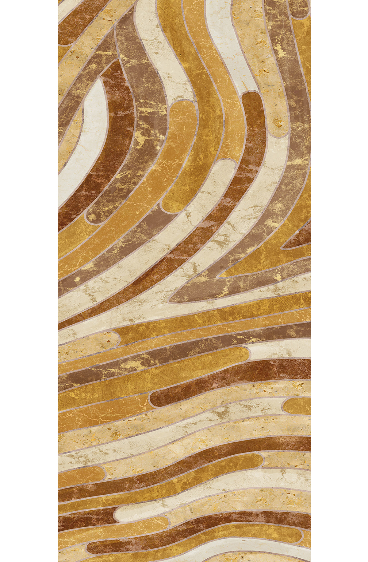 Papier peint panoramique Marbre Serpentine moutarde - B H260 - Rock de Masureel | Réf. MAS-DGROC2032-260