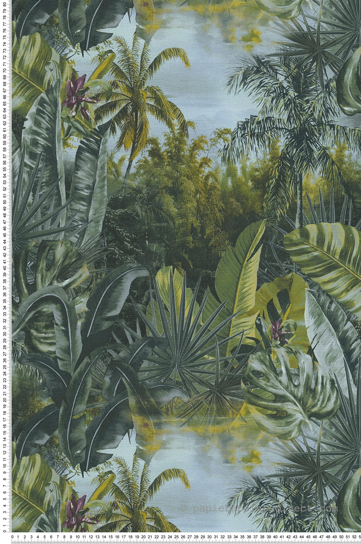 Papier peint Jungle et Feuillage bleu et vert - My Home My Spa d'A.S. Création | Réf. SP15827