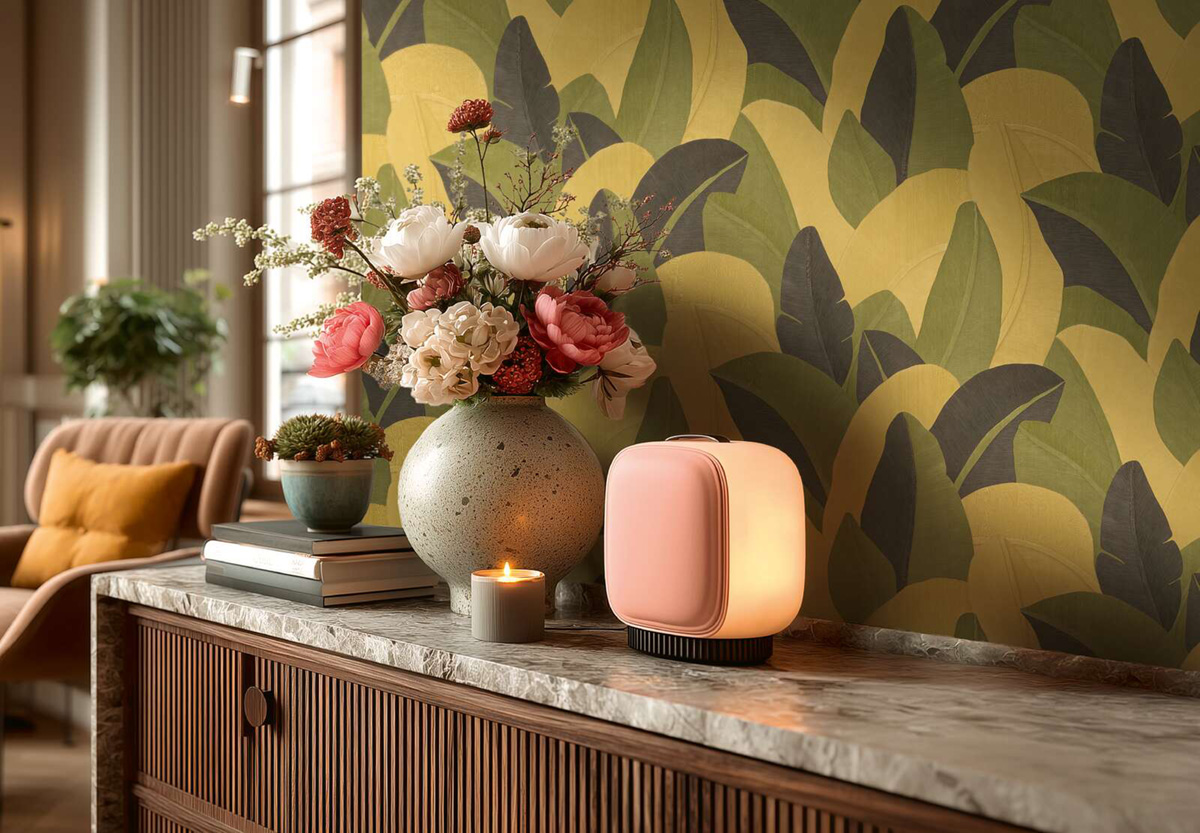 Papier peint Feuillage Graphique vert jaune - Vibes & Styles d'A.S. Création AMB3| Réf. AS-790391