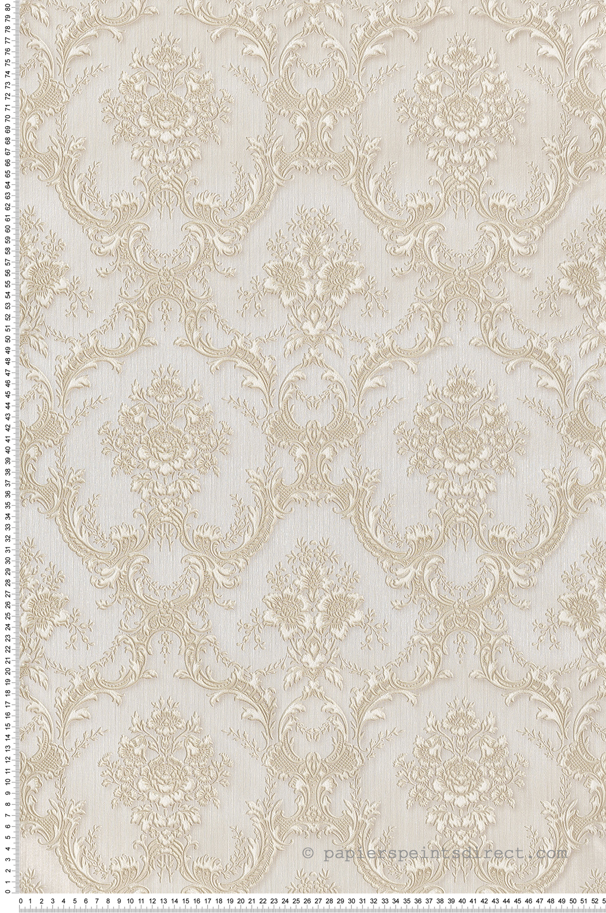 Papier peint Baroque et Fond strié beige irisé - Grand Classic de Montecolino | Réf. MC-Z66839