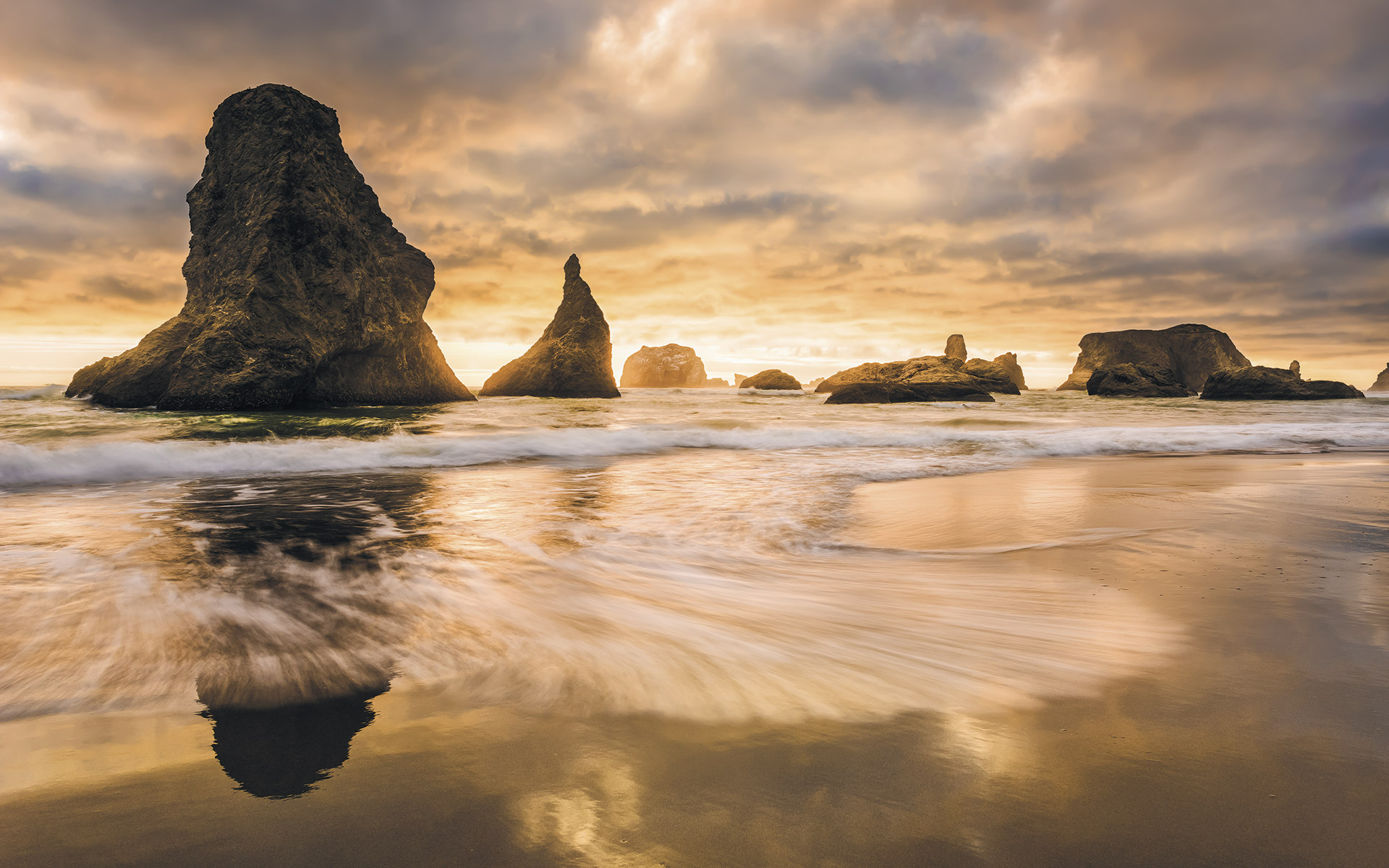 Panoramique Golden Stacks - Papier peint Komar