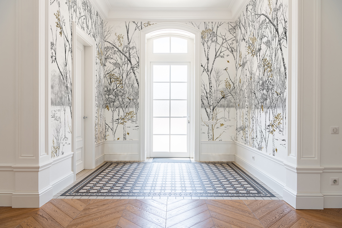 Papier peint panoramique Forêt Nunavut Doré A+B+C - 1/2/3/4/5/6/7/8/9 - Isidore Leroy AMB1