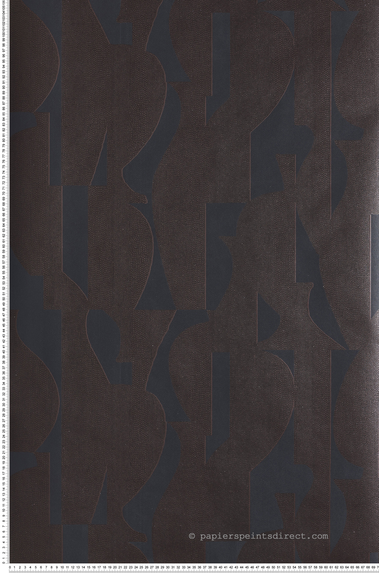 Papier peint Vase Graphique Tasos chocolat métallisé - Terra de Masureel | Réf. MAS-TER304