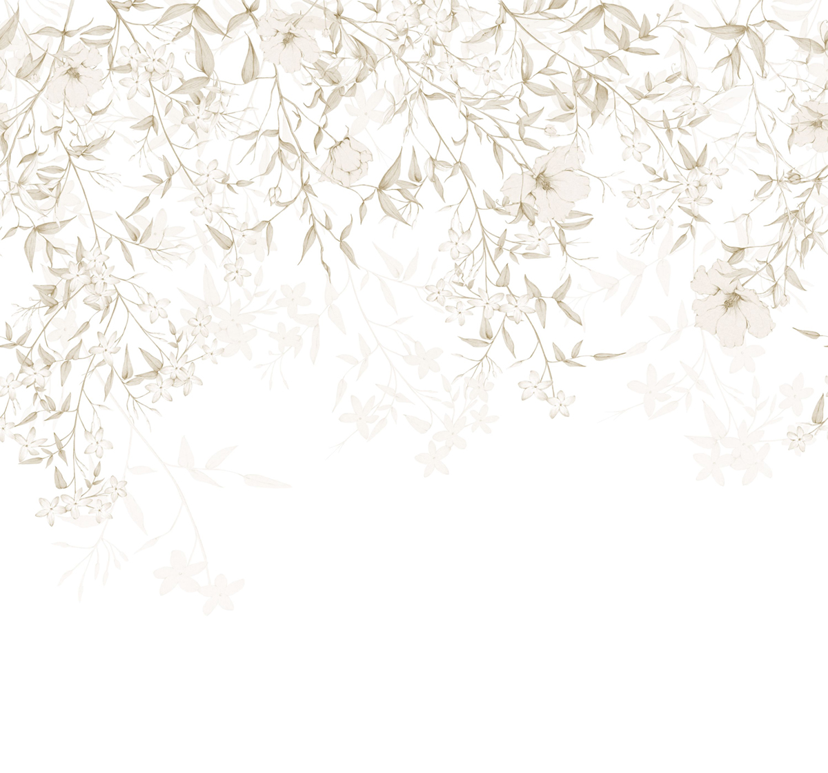 Papier peint panoramique Fleuri Flore Enchantée M naturel 300X280 - Wonderwalls 2 de Casadéco | Réf. WDWD200191308