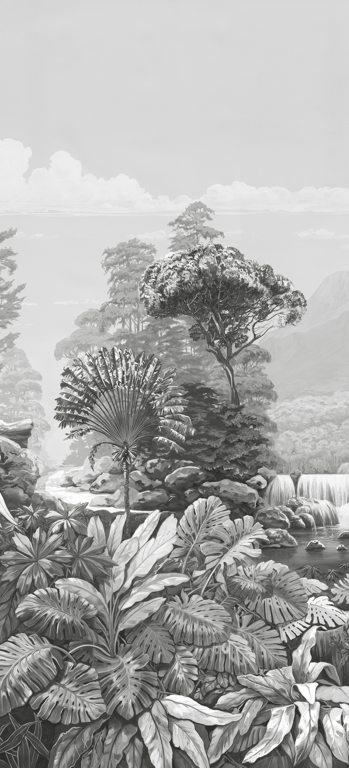 Papier peint panoramique Firone Grisaille B - 4/5/6 - Isidore Leroy