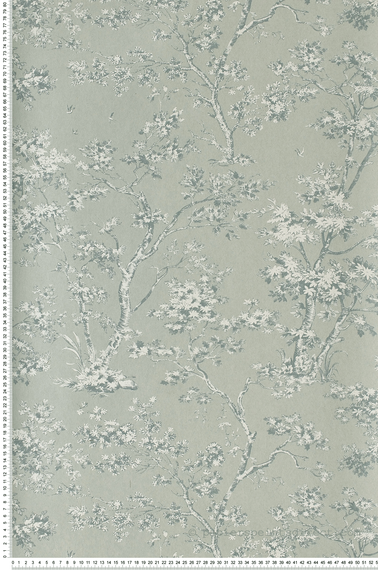 Papier peint Arbre vert amande - Les Belles Toiles De Jouy 2 de Casadéco | Réf. BTJD81527103