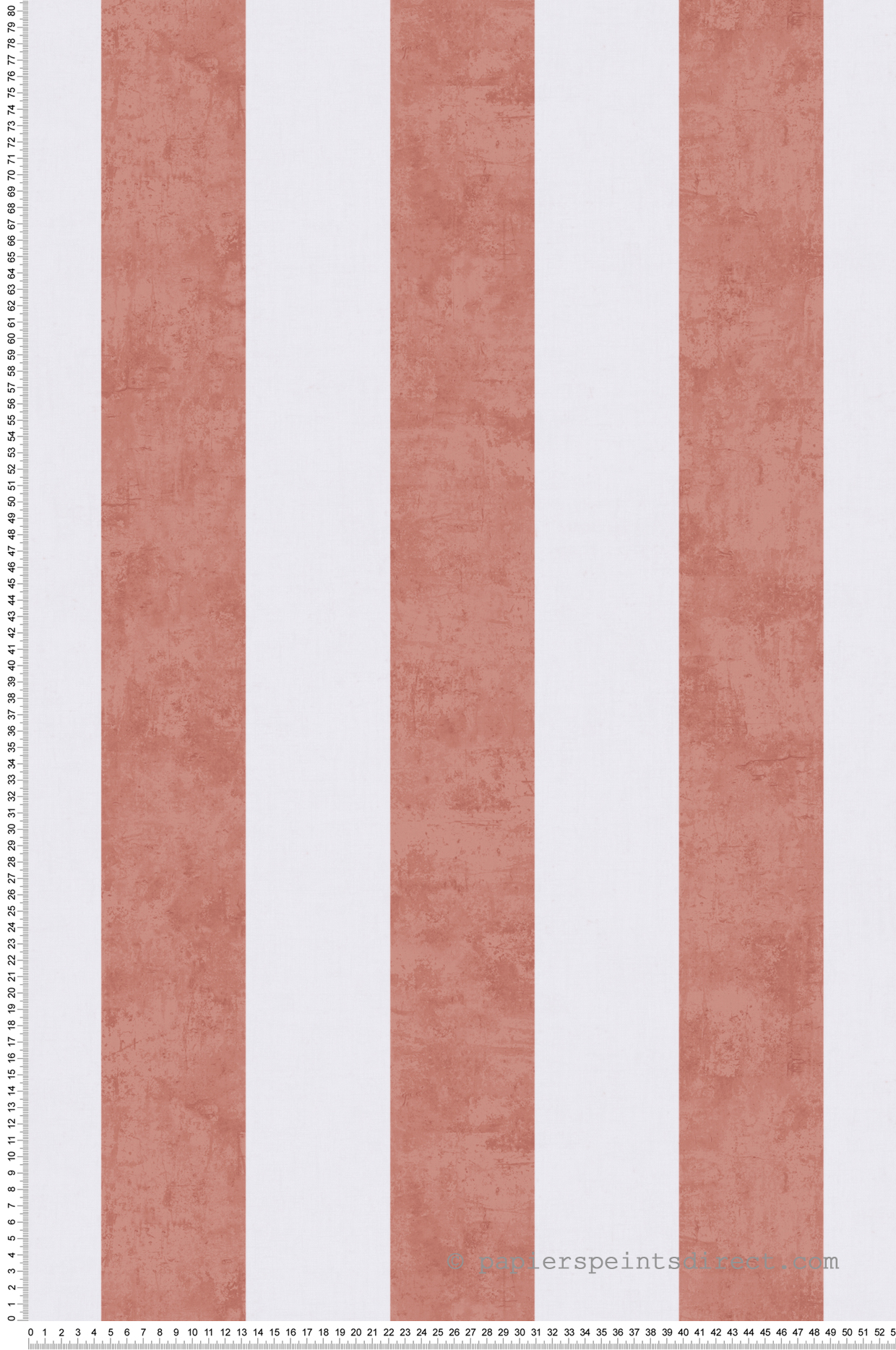 Papier peint Rayure Patiné terracotta - Lilly & Luis d'A.S. Création | Réf. AS-770786