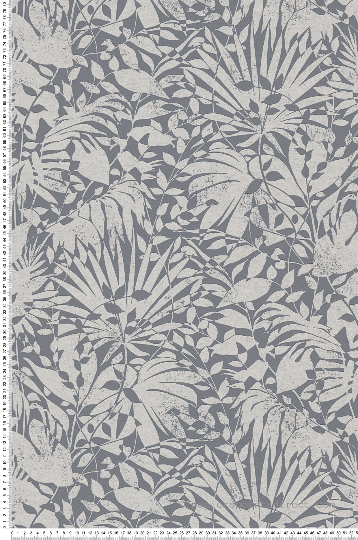 Papier peint Jungle Leaves gris fer argenté - The BOS d'A.S. Création | Réf. AS-388314