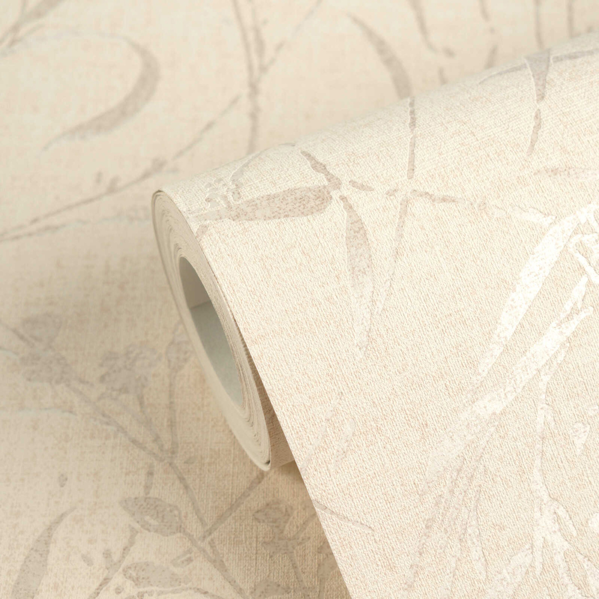 Papier peint Botanique Feuillage beige irisé - Vibes & Styles d'A.S. Création AMB6| Réf. AS-790042