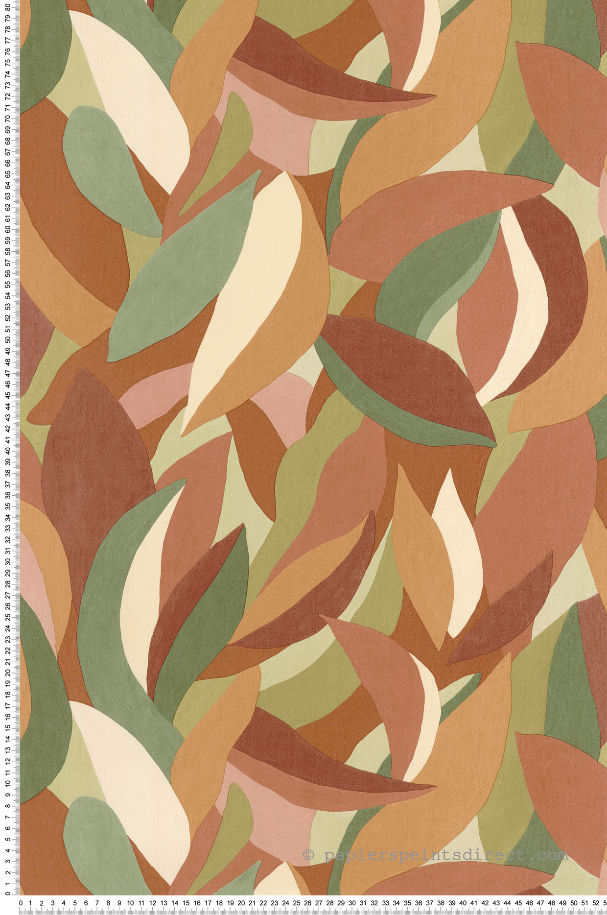 Papier peint Feuillage Graphique Ephyra multicolore - Elea de Casélio | Réf. ELEA107354055