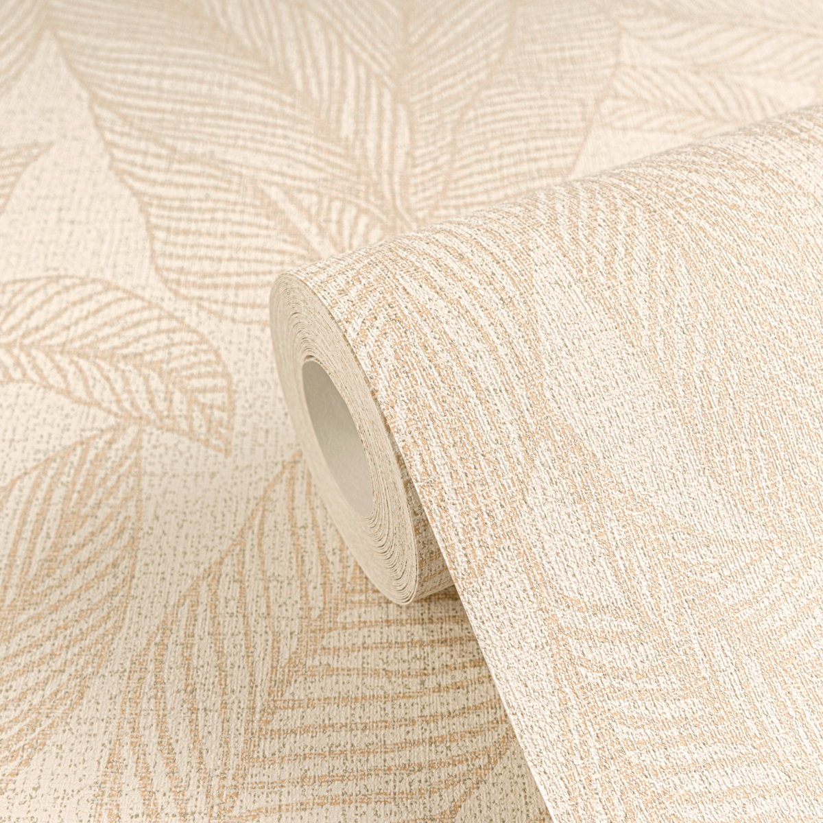 Papier peint Feuille Golden Fern beige doré - Cosmoliving d'A.S. Création ZOOM | Réf. AS-790642