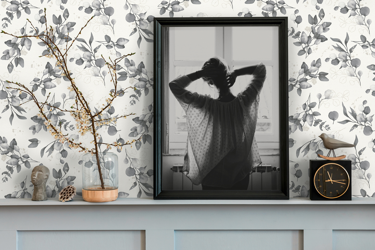 Papier peint Douce Nature gris métallisé - Pure Elegance d'A.S. Création AMB3 | Réf. AS-397686