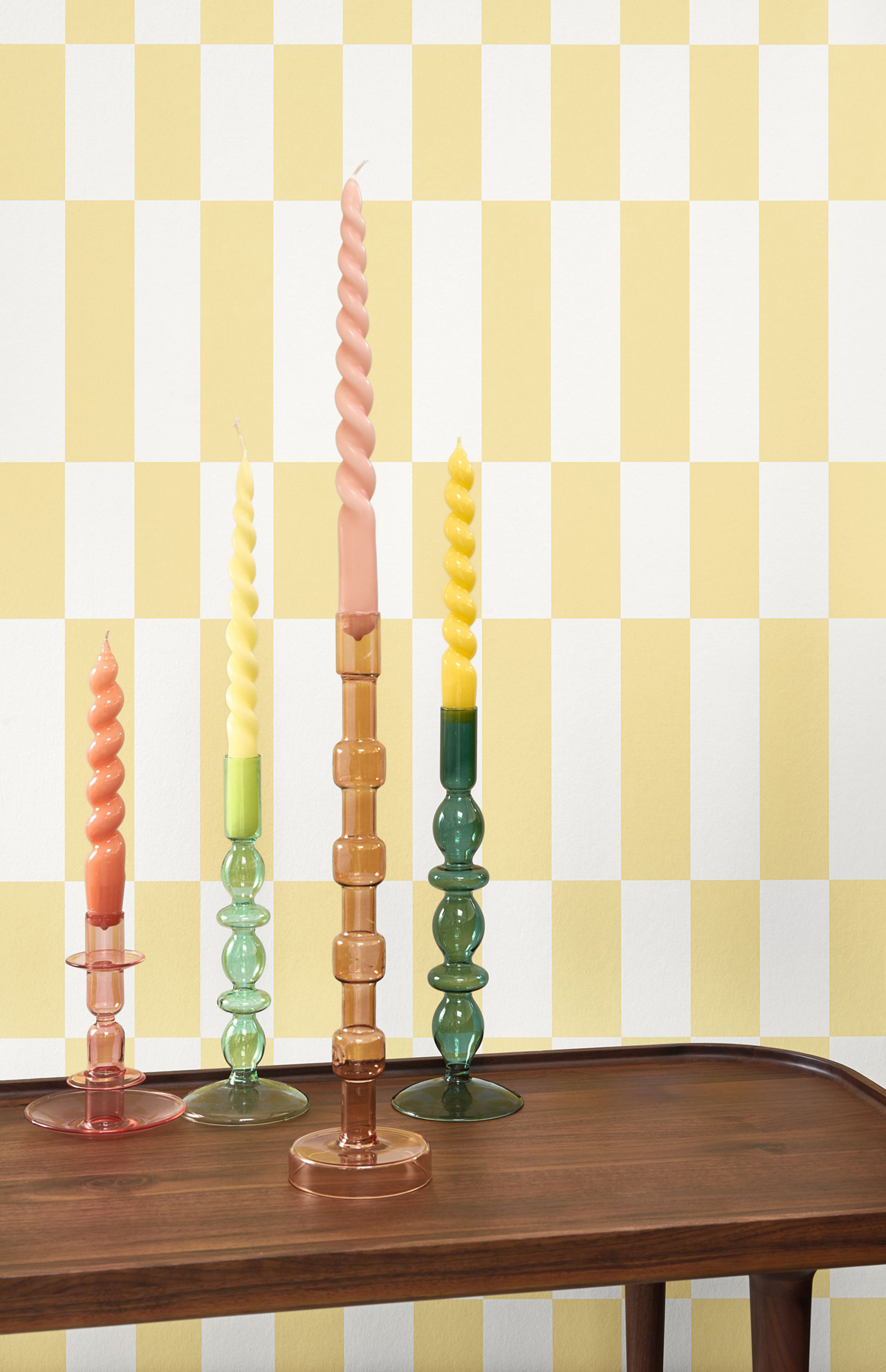 Papier peint Damier Rectangle Diner jaune blanc - Milano Sixties de Casadéco AMB2| Réf. MISI89342121