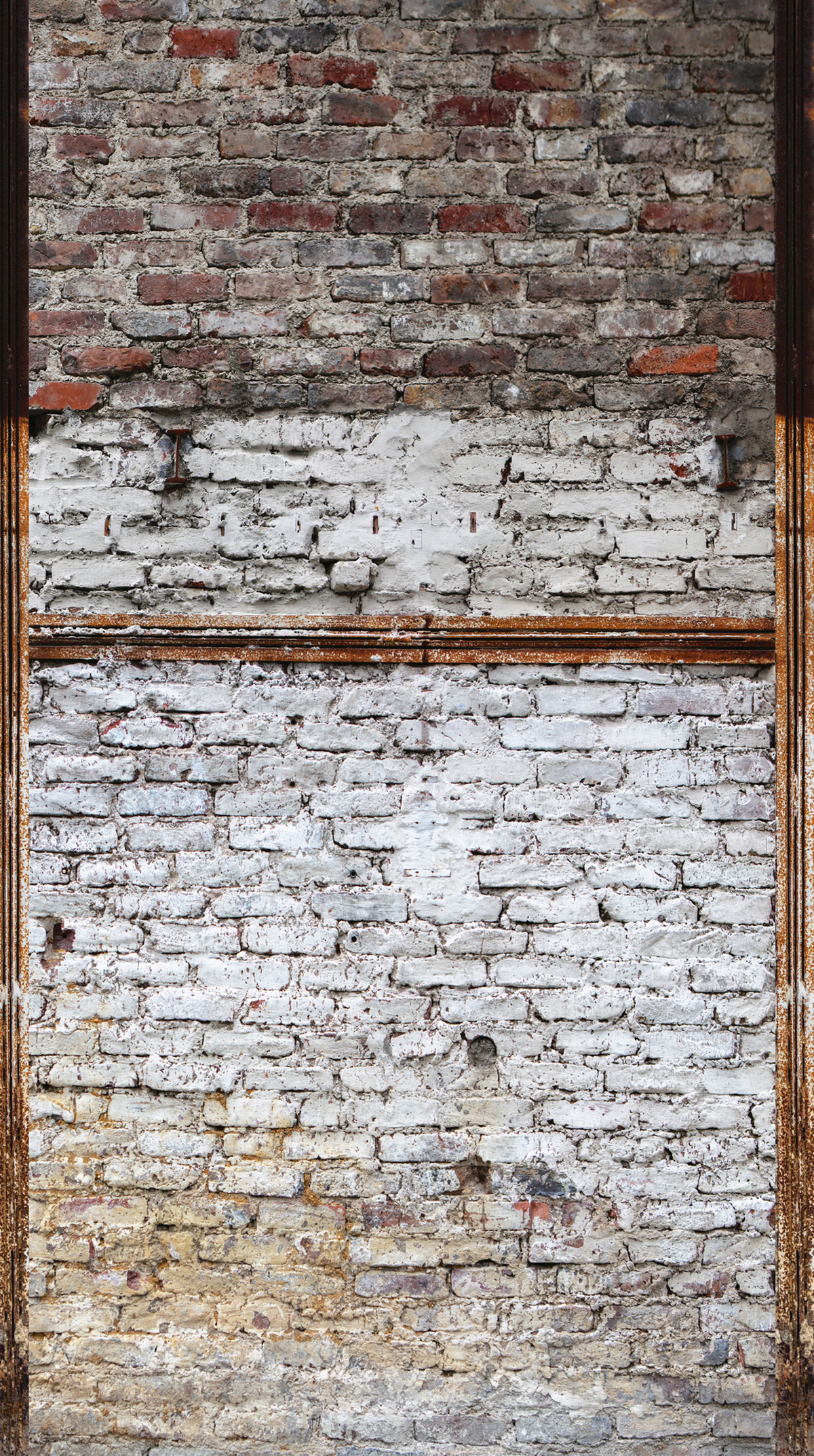 Papier peint panoramique Industriel Brique Métal brun - The Wall d'A.S. Création | Réf. AS-383501