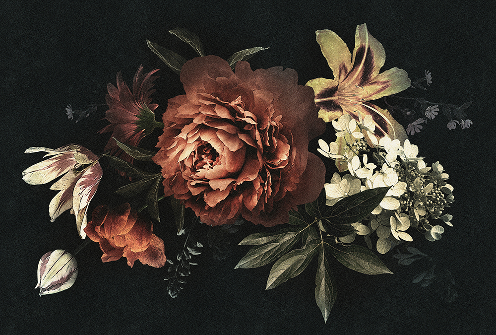 Papier peint panoramique Fleurs Drama Queen 1 - Référence DD114162 - Intissé 200g/m2 - Standard 400 x 270