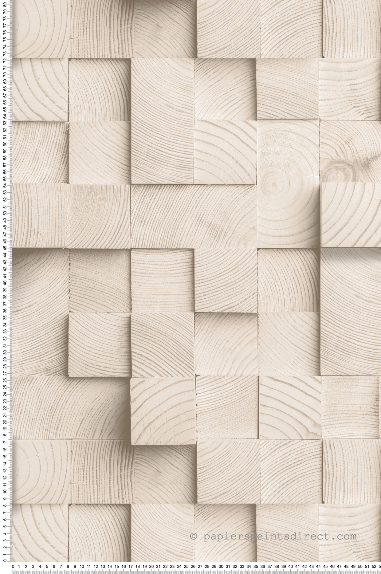 Papier Peint Cube Bois beige - Artifice d'Ugépa | Réf. UGP-M80107