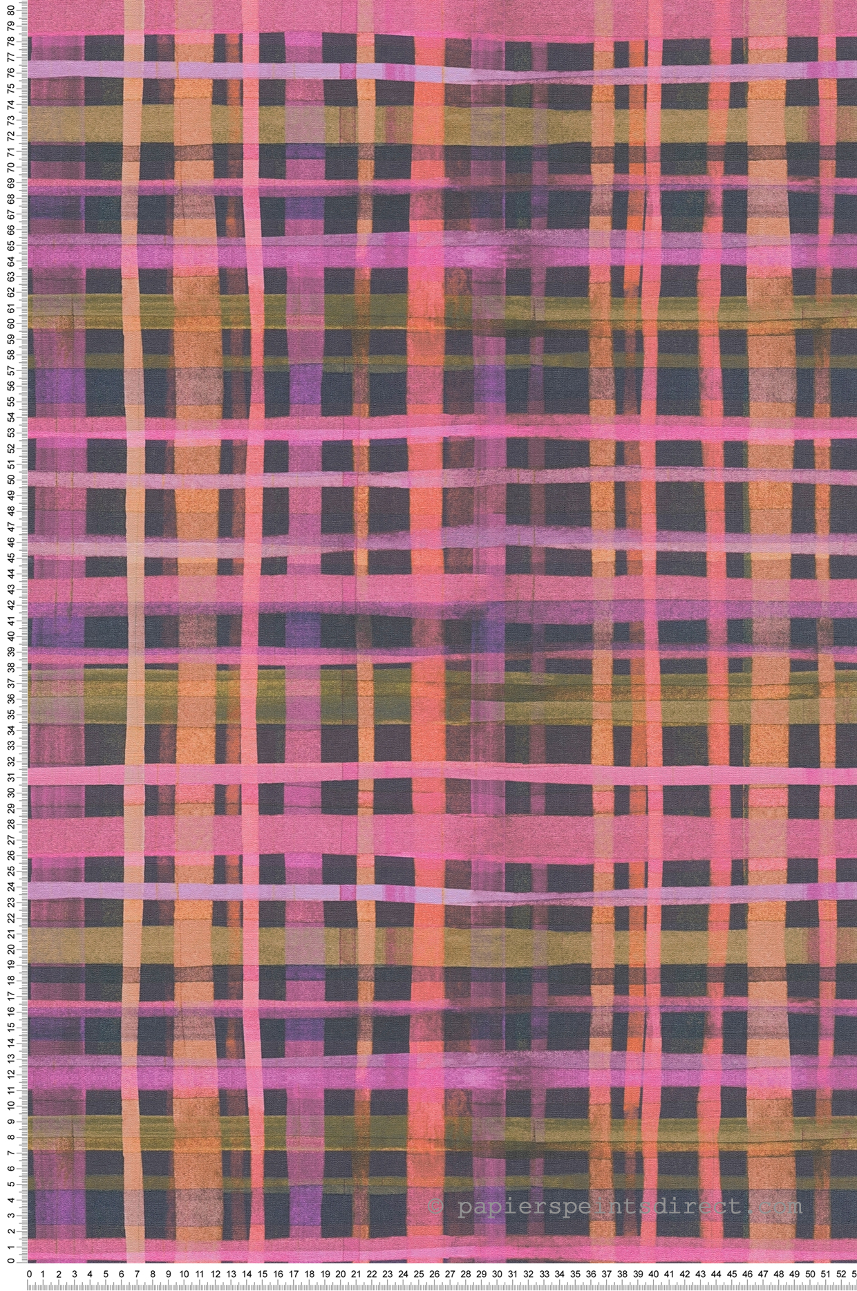 Papier peint Tartan Écossais fuschia - Anna D'Andrea d'A.S. Création | Réf. AS-782242