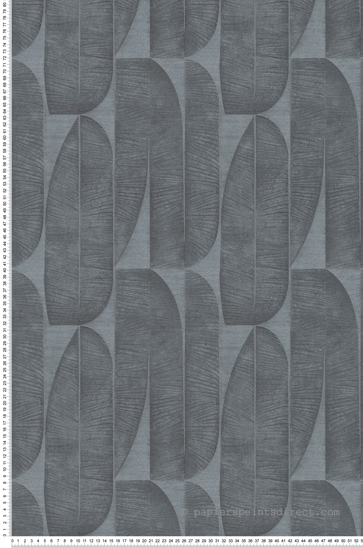Papier peint Grandes Palmes Géométriques anthracite - Stories of Life d'A.S. Création | Réf. AS-396584