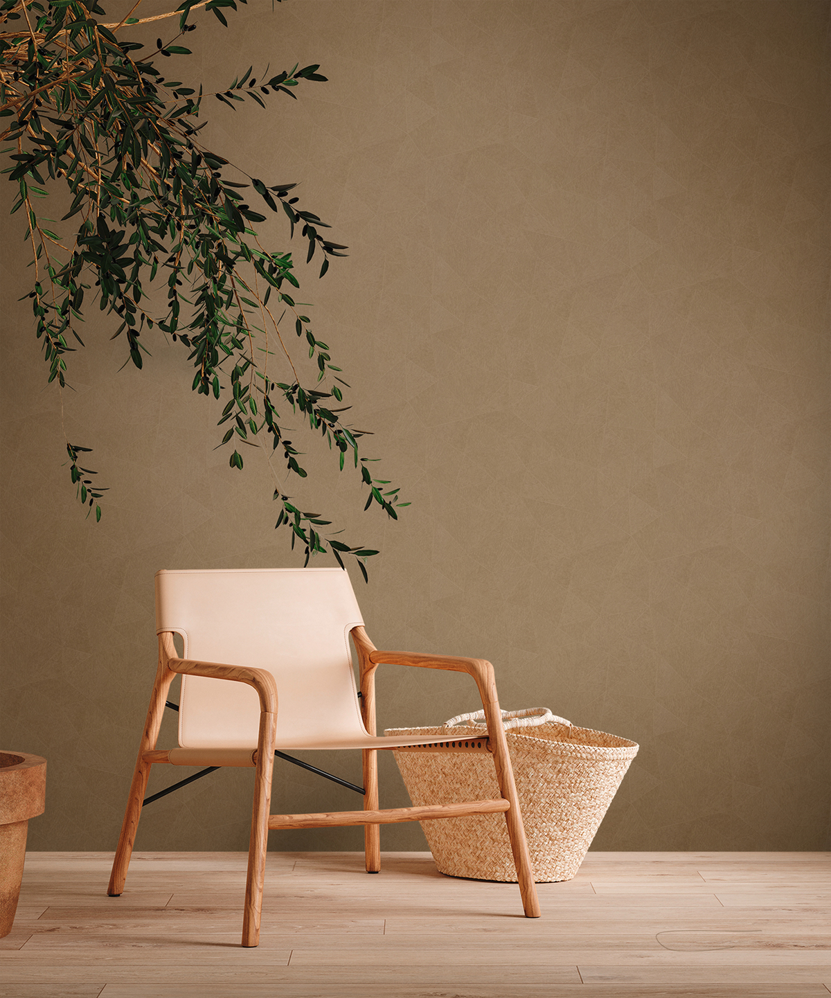 Papier peint Triangle Texture Bali marron - Metropolitan Stories 3 d'A.S. Création AMB2 |  Réf. AS-391291