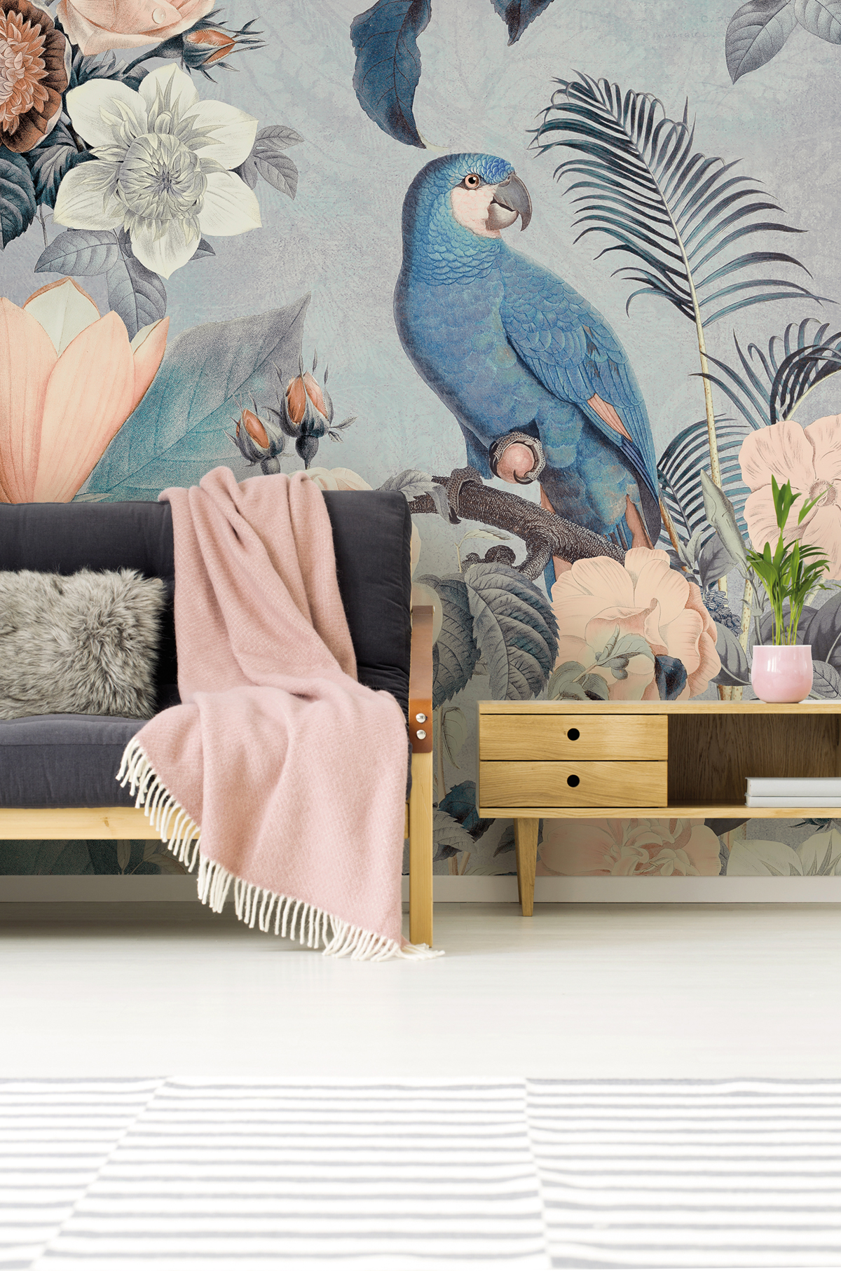 Papier peint panoramique Perroquet Jungle Rendezvous 1 - Référence DD119685 - Intissé 200g/m2 - Standard 400 x 270