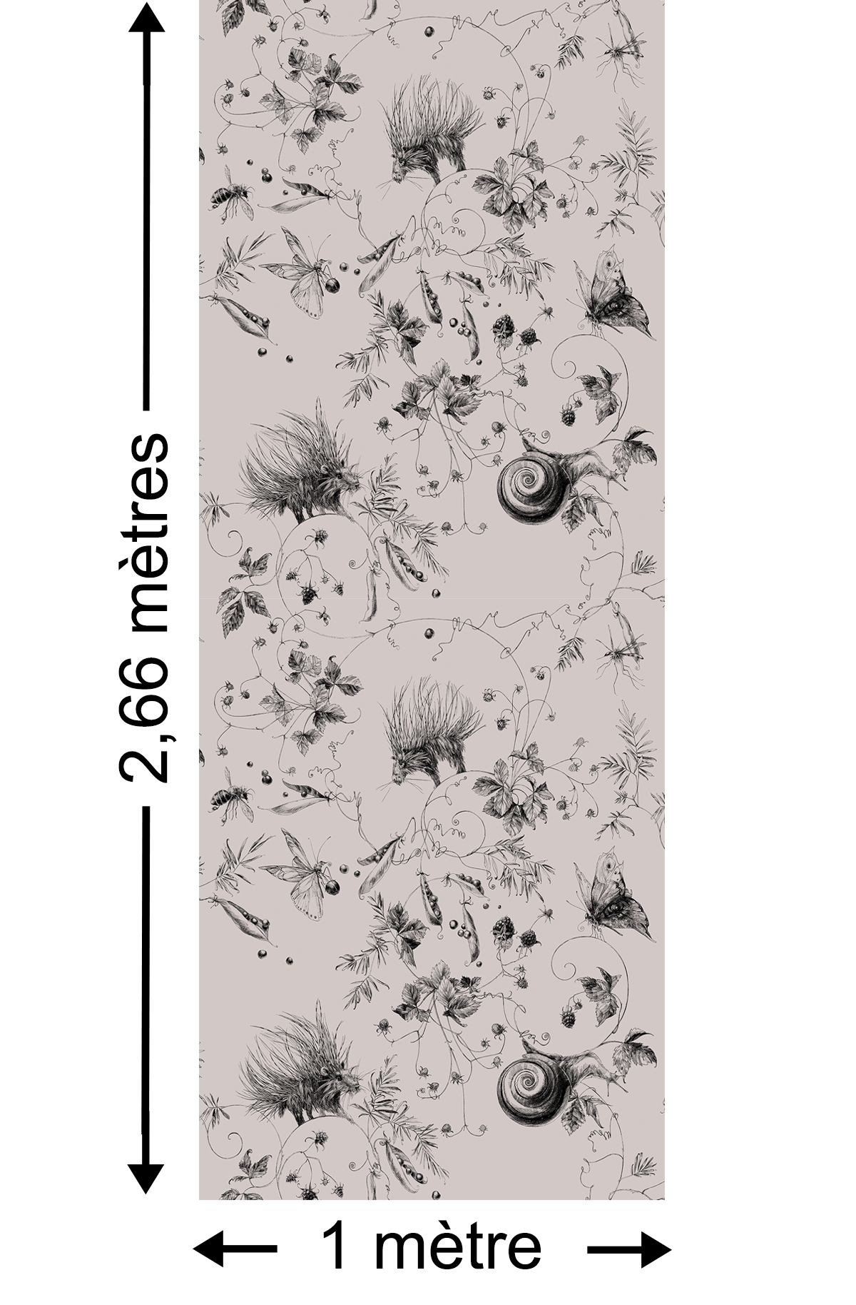 Papier peint Jardin taupe - Collection Catherine Gran de Edmond Petit