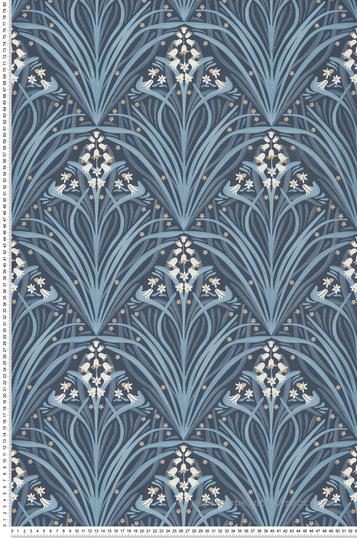 Papier Peint Vintage William bleu marine - Elégance d'Ugépa | Réf. UGP-M66101