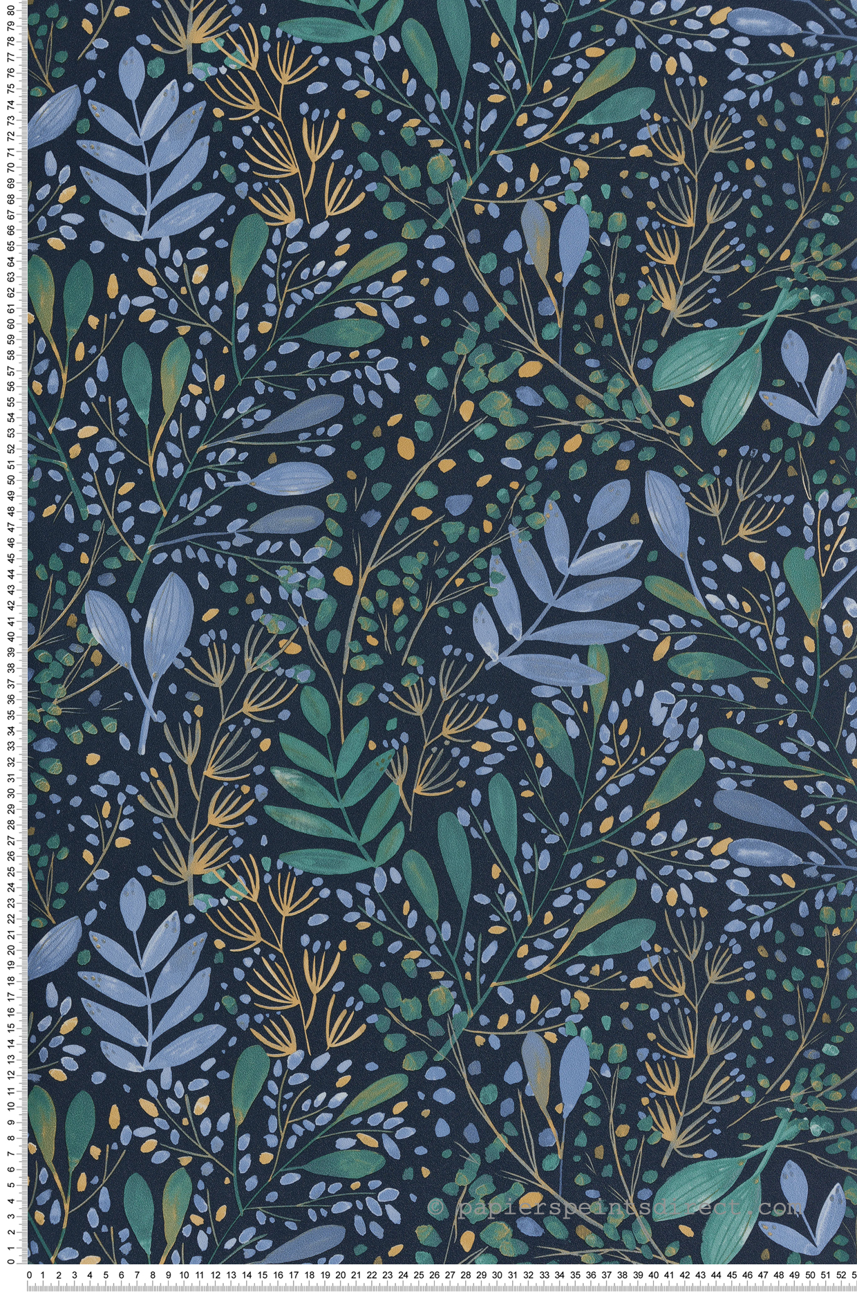 Papier peint Feuilles Joy bleu violet - Green Life 2 de Casélio | Réf. GNL2101699785