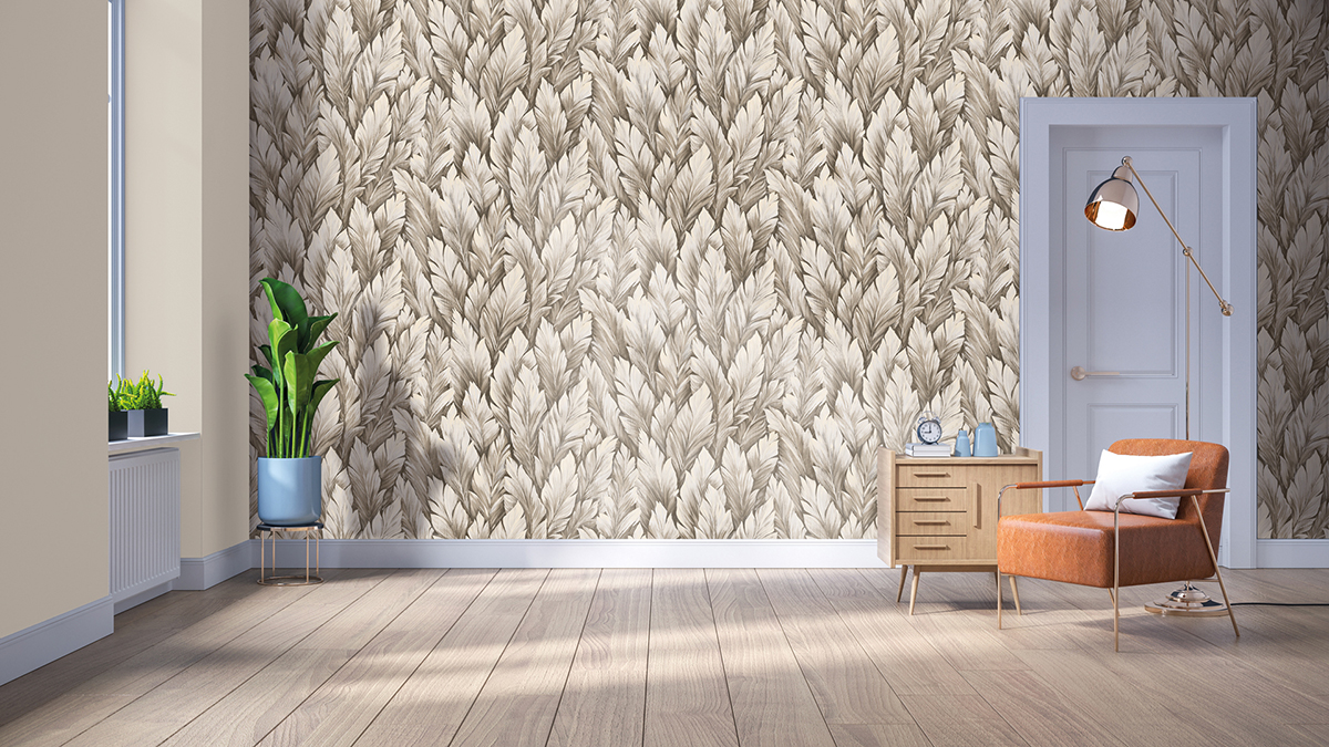 Papier peint Feuille de Bananier Samod beige - Moorea de Montecolino | Réf. MC-26709