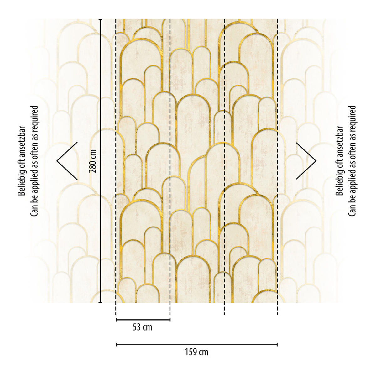 Papier peint panoramique Arc Contemporain - The Wall 3 d'A.S. Création AMB3 | Réf. AS-398571
