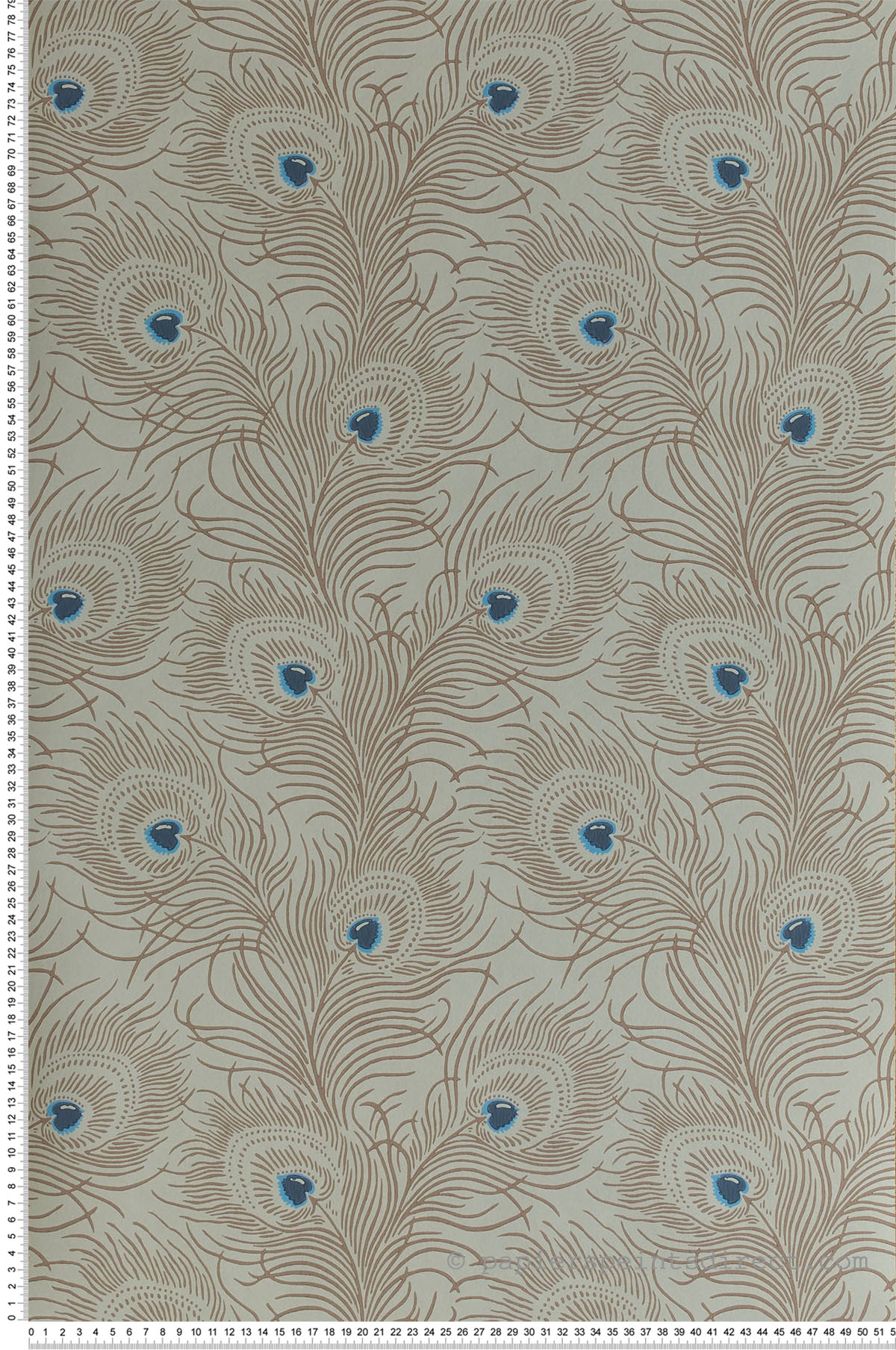 Papier peint Carlton House Terrace Copper - Collection London Wallpapers V de Little Greene