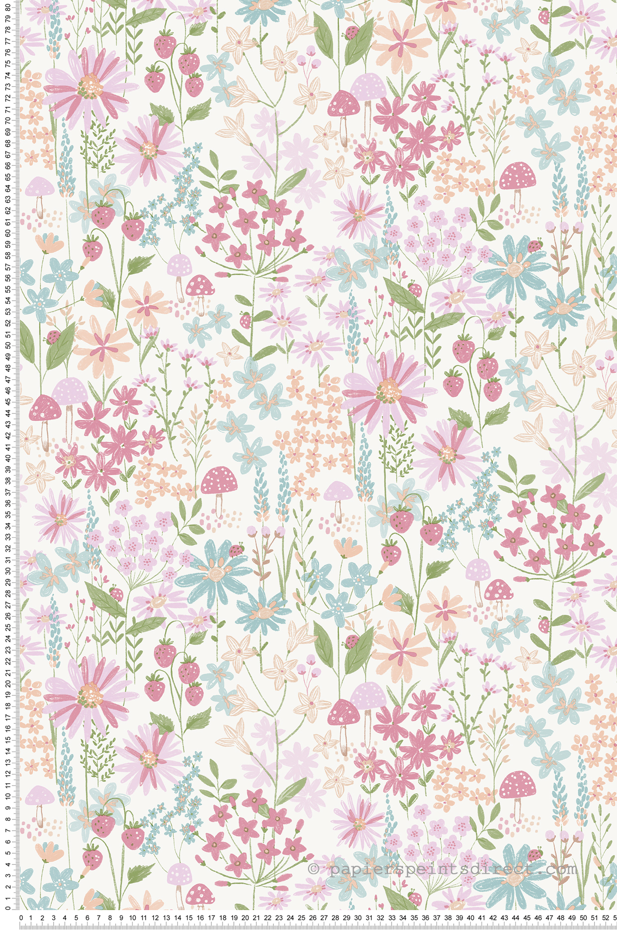 Papier peint Fleurs Jardin rose - Imagine de Lutèce | Réf. LTC-DL27561