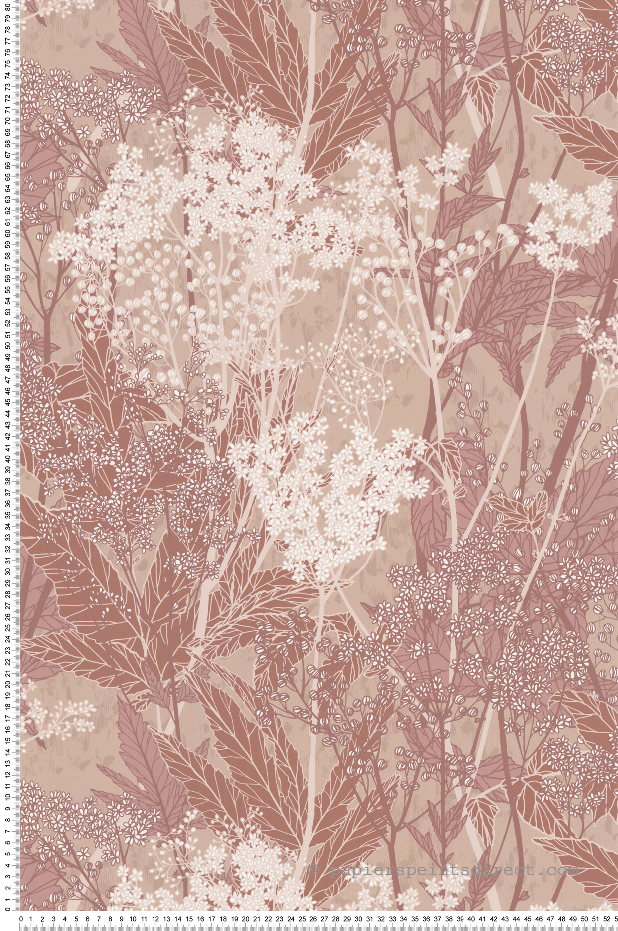 Papier peint Fleur des Champs terracotta - Soline de Lutèce | Réf. LTC-51250310