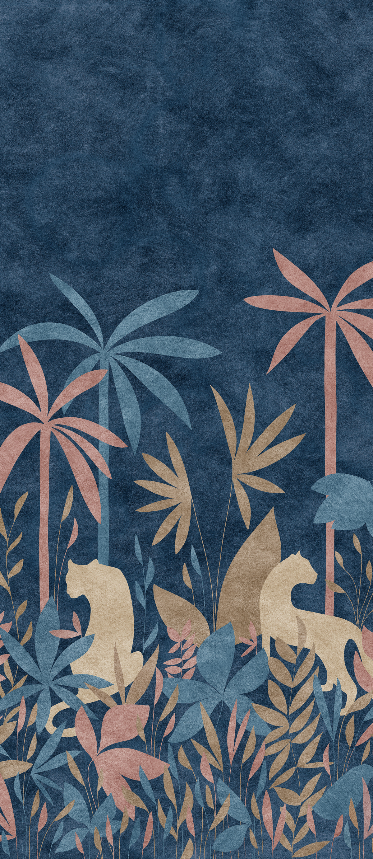 Papier peint panoramique Paradis des Tigres Nocturne Multico A - 1/2/3 - Isidore Leroy