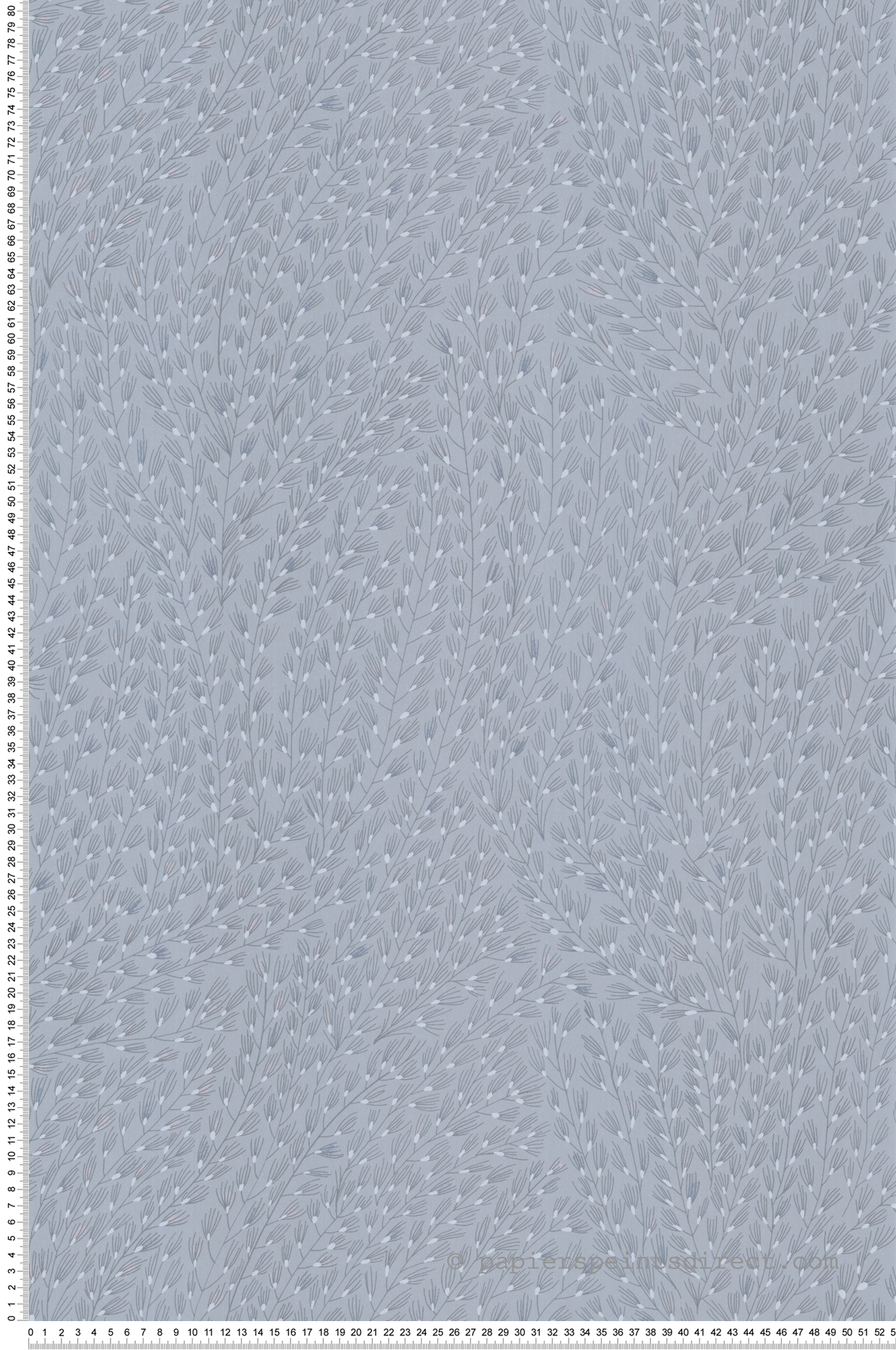 Papier peint Semis Feuillage bleu doux - Soline de Lutèce | Réf. LTC-51250619