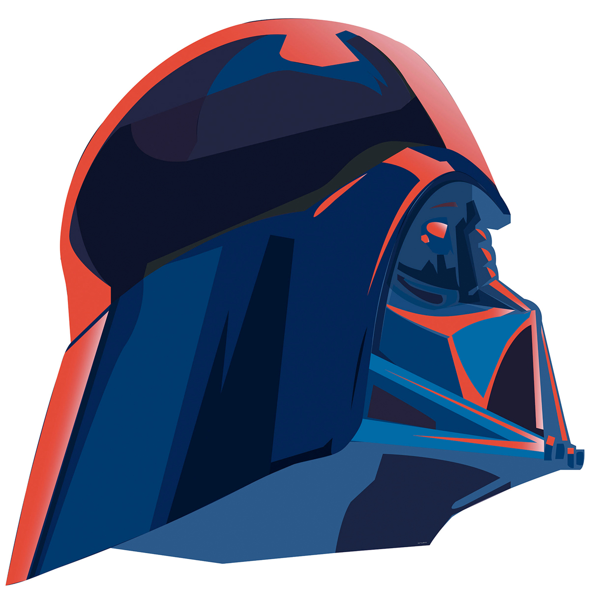 Papier peint adhésif Tête Dark Vador Cover Up Star Wars - Papier peint Komar Into Wonderland