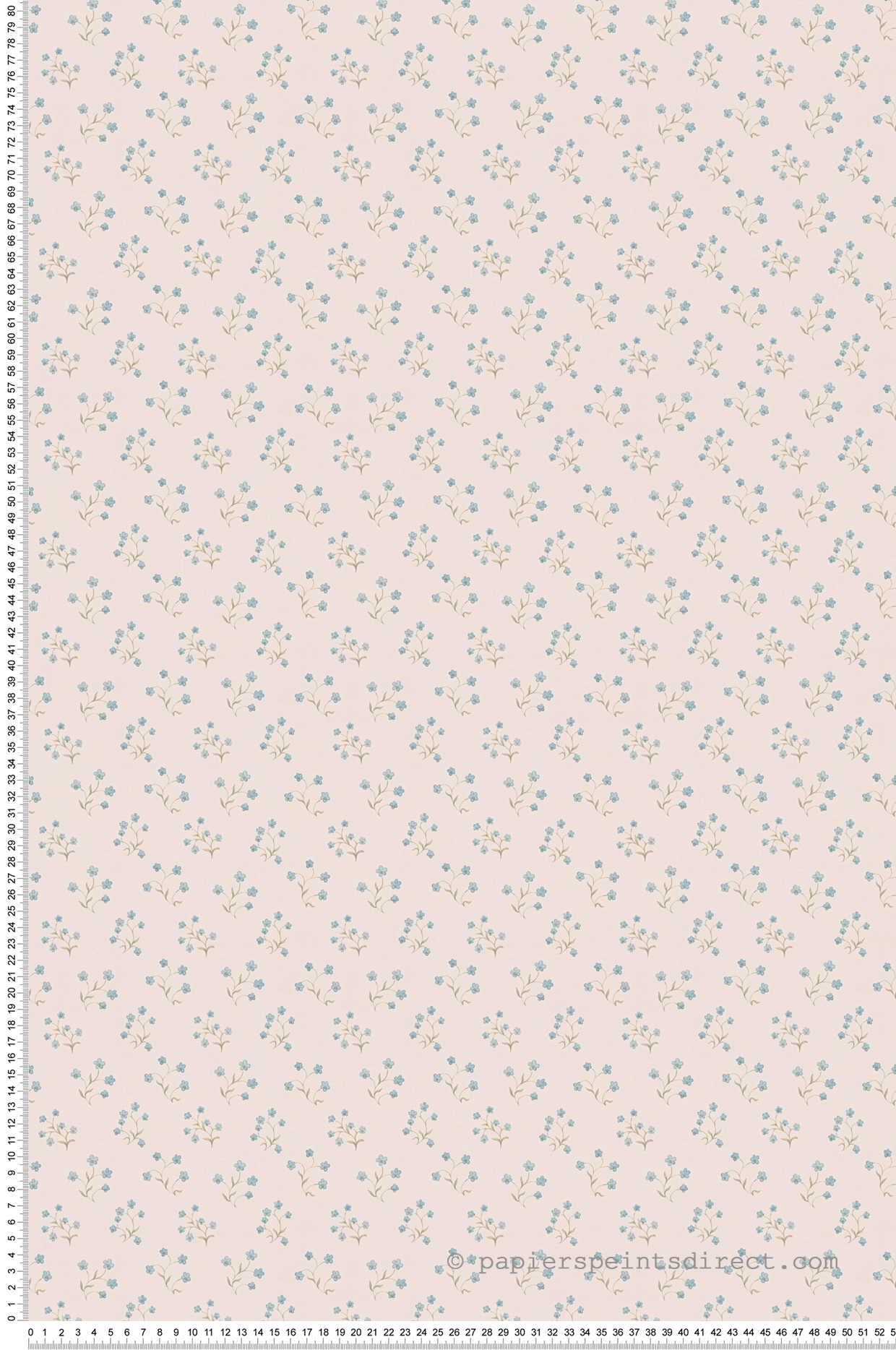 Papier peint Semis Fleurs bleu - Maison Charme d'A.S. Création | Réf. AS-390742